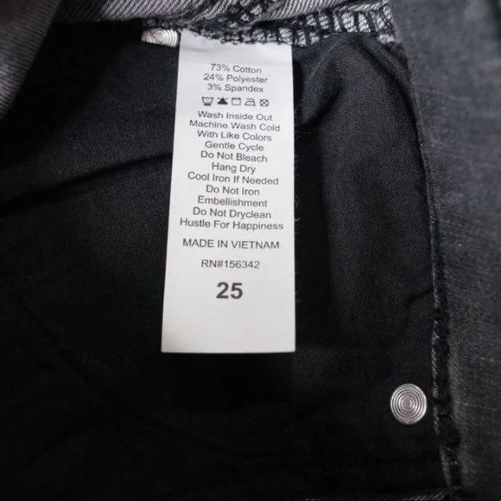 (recent) River Gray Denim Pencil Skirt Size 25 Flattering Great Stretch - Picture 8 of 10